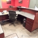 Mahogany C / U Suite Reception Desk, Transaction Counter